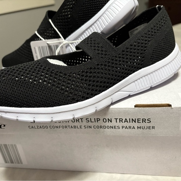 Trane Women's Black Athletic Slip-On Shoes - Picture 3 of 11